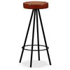 vidaXL Bar Stools 2 pcs Real Leather