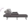 vidaXL L-shaped Sofa Bed Grey 255x140x70 cm Faux Leather
