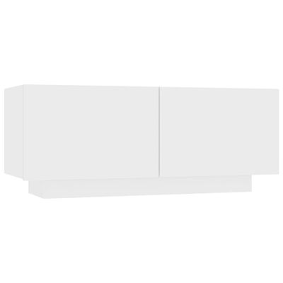 vidaXL Bedside Cabinet White 100x35x40 cm Engineered Wood