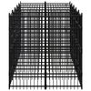 vidaXL Outdoor Dog Kennel Steel 9.22 m²