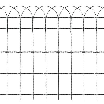 vidaXL Garden Border Fence Powder-coated Iron 25x0.65 m