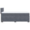 vidaXL Box Spring Bed with Mattress Dark Grey King Single Fabric