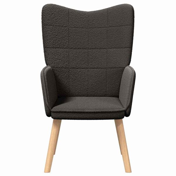 vidaXL Armchair Dark Grey 62 x 67 x 95.5 cm Sherpa Fabric