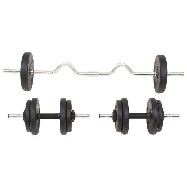 vidaXL Barbell and Dumbbell Set 30 kg