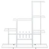 vidaXL Flower Stand 94.5x25x88 cm White Metal