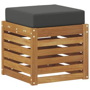 vidaXL 2 pcs Stoolbench Solid Acacia Wood Natural and Anthracite