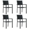 vidaXL 5 Piece Garden Dining Set Black