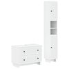 vidaXL 2 Piece Bathroom Cabinet Set EDE White Engineered Wood