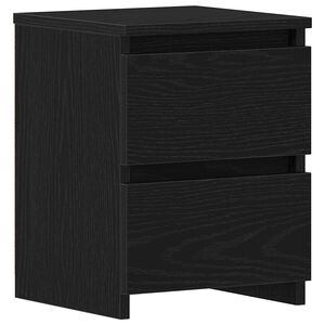 vidaXL Bedside Cabinet Black Oak 30 x 30 x 40 cm Engineered Wood