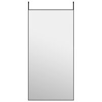 vidaXL Door Mirror Black 50x100 cm Glass and Aluminium