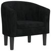 vidaXL Tub Chair Black Velvet