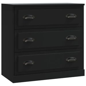 vidaXL Sideboard Black 70x35,5x67,5 cm Engineered Wood