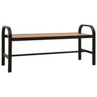 vidaXL Garden Bench 124.5 cm Steel and WPC Brown and Black