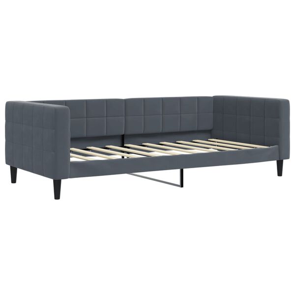 vidaXL Day Bed without Mattress Dark Grey 90x190 cm Velvet