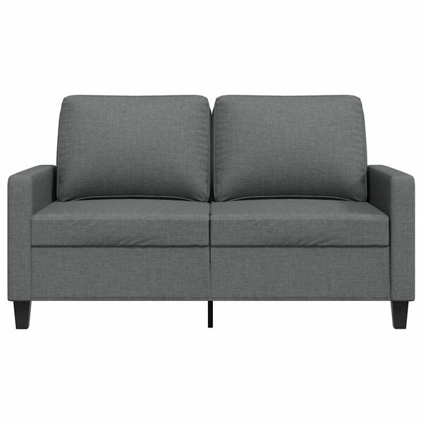 vidaXL 2-Seater Sofa Dark Grey 120 cm Fabric
