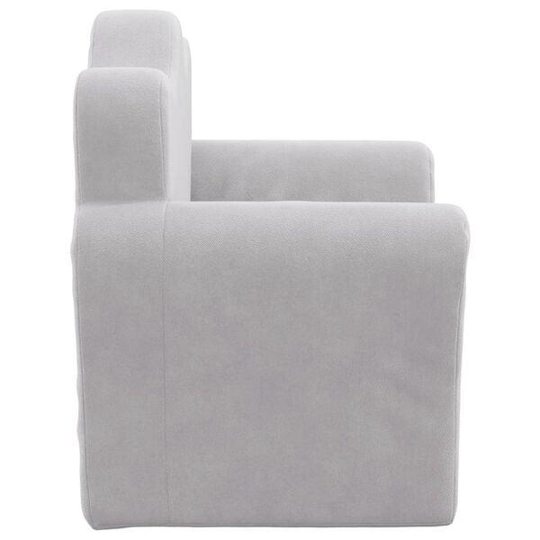vidaXL Kids' Sofa Light Grey Soft Plush