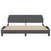 vidaXL Bed Frame "Dover" Dark Grey 180x200 cm King Velvet