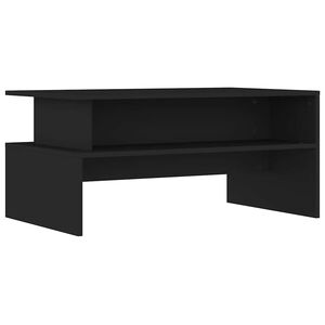 vidaXL Coffee Table Black 90x55x42,5 cm Engineered Wood