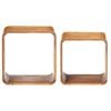 vidaXL Side Tables 2 pcs Solid Acacia Wood Honey Finish