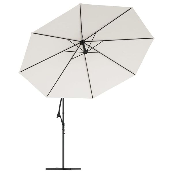 vidaXL Cantilever Garden Parasol 3.5 m Sand White