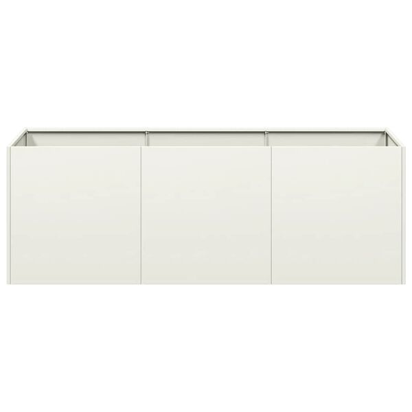 vidaXL Planter White 120x40x40 cm Cold-rolled Steel
