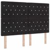 vidaXL LED Headboard with LED Strip Lights Manual Black 160 cm Velvet