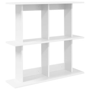 vidaXL Wall Shelf Wall-Mounted White 80 x 20 x 75 cm Engineered Wood