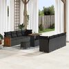 vidaXL Garden Sofa Set with Cushion 11 pcs Black