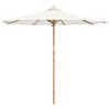 vidaXL Garden Parasol &Oslash; 270 x 260 cm Bamboo Round Cream White