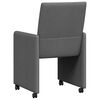 vidaXL Dining Chairs with Wheels 2 pcs Dark grey 58 x 65 x 94 cm