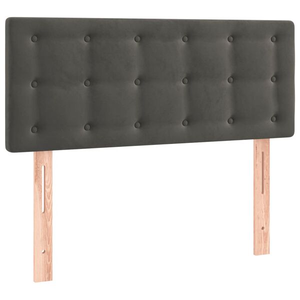 vidaXL LED Headboard Dark Grey 100 cm Velvet