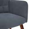vidaXL Relaxing Chair with Stool Dark Grey Velvet