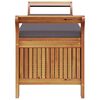 vidaXL Garden Storage Bench with Cushion 126 cm Solid Wood Acacia