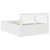 vidaXL Bed Frame with Headboard White 150 x 200 cm Engineered Wood