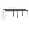 vidaXL Garden Sunshade Awning 6x3x2.55 m Taupe