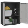 vidaXL Outdoor Storage Cabinet Grey and Black 65x37x85 cm PP