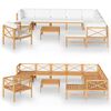 vidaXL Garden Lounge Set | Cream | Teak Hardwood | 12 Piece Set | Modular
