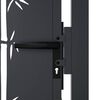 vidaXL Garden Gate Anthracite 100x100 cm Steel Bamboo Design