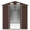 vidaXL Garden Shed Brown 191x385x198 cm Galvanised Steel