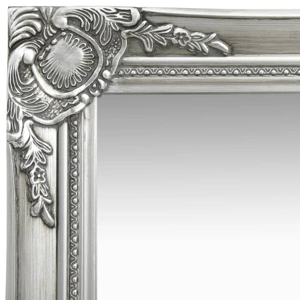 vidaXL Wall Mirror Baroque Style 40x40 cm Silver