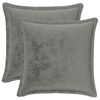 vidaXL Cushion Cover 2 pcs HOUTEN Dark Grey 40 x 40 cm Flannel