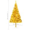 vidaXL Artificial Pre-lit Christmas Tree with Ball Set Gold 180 cm PET
