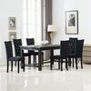 vidaXL Dining Chairs 6 pcs Black Velvet