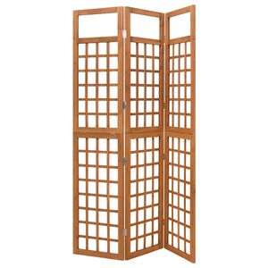 vidaXL 3-Panel Room Divider/Trellis Solid Fir Wood 121x180,5 cm