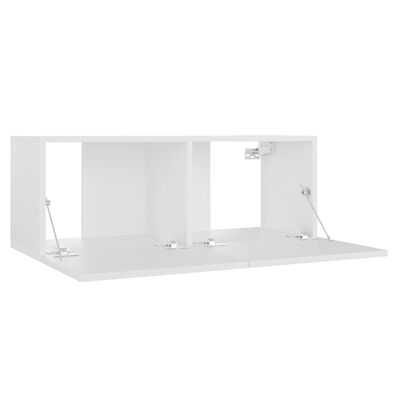 vidaXL 3 Piece TV Cabinet Set White Chipboard