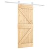 vidaXL Sliding Door 85 x 210 cm Solid Pine Wood (Untreated)