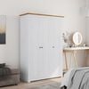 vidaXL 3-Door Wardrobe White 118x50x171.5 cm Pine Panama Range