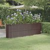 vidaXL Garden Raised Bed Galvanised Steel 224x40x68 cm Brown