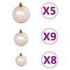 vidaXL Artificial Christmas Tree LED&Ball Set&Flocked Snow 180cm PVC&PE