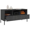 vidaXL TV Cabinet Black 100.5x39x50.5 cm Steel